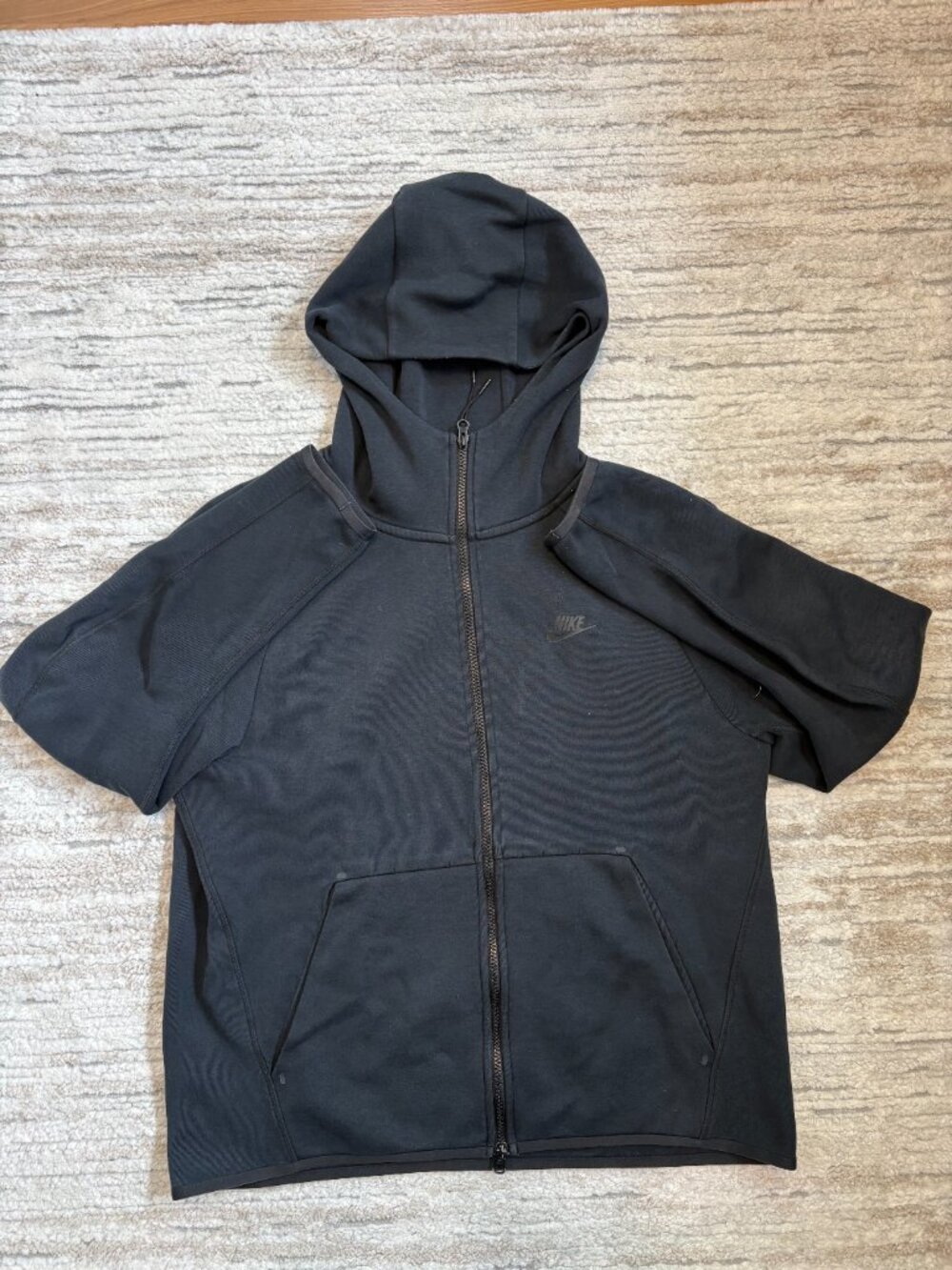 Nike Tech Fleece Hoodie Mens L Black Full Zip Sportswear Sweatshirt